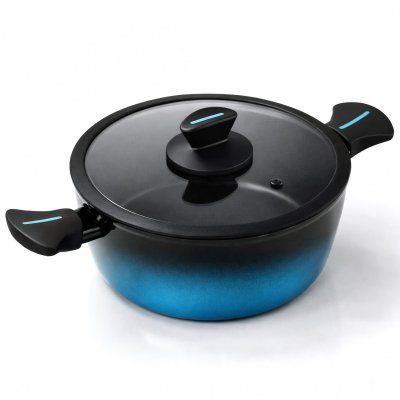 BRIEBE MARE Faitout Induction en Acier Forg&eacute; 24 cm, Antiadh&eacute;sif sans PFOA, Tous Feux Mare 