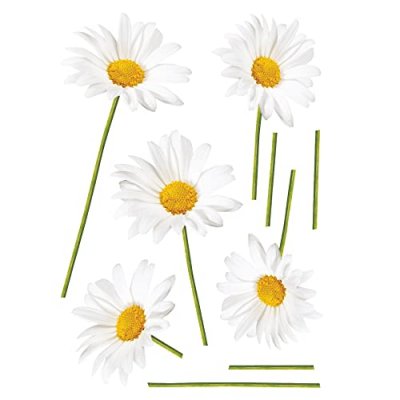 PLAGE MARGUERITES Stickers muraux 2 planches 21x29.7cm