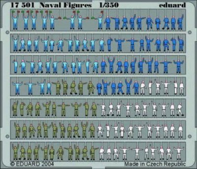 EDUARD Marine Figuren Bemalt Foto&auml;tzsatz - 1:350e -  Accessories