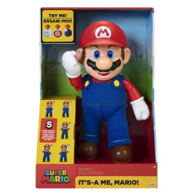 JAKKS PACIFIC MARIOBROS Figurine Mario Sonore Its a me - 30 cm