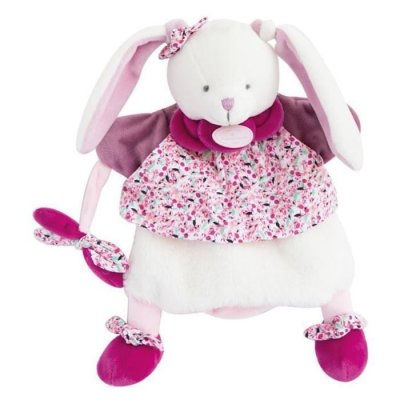 DOUDOU ET COMPAGNIE Marionnette Lapin Cerise Multicolore 
