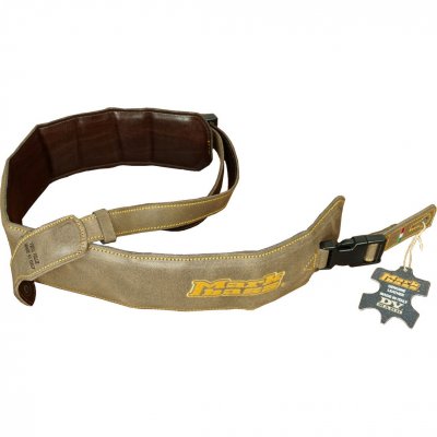 MARKBASS  strap l mb brown - sangle en cuir largeur 80mm - logo  - couleur brune
