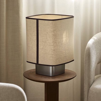 MARKET SET  Lampe &agrave; poser Dolce, beige calcaire, lin, E27