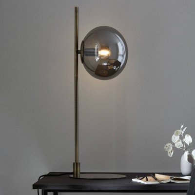 MARKSLOJD  Dione Lampe De Table 1 Globe Light Antique, Fum&eacute;e