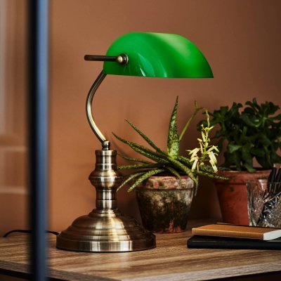 MARKSLOJD Marksl&ouml;jd Lampe &agrave; poser Bankers, hauteur 25&nbsp;cm vert