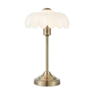 MARKSLOJD Marksl&ouml;jd Lampe &agrave; poser Kurage, laiton vieilli/blanc, verre, hauteur 43 cm, E27