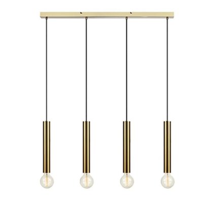 MARKSLOJD  sencillo barre de suspension au plafond &agrave; 4 lumi&egrave;res en laiton