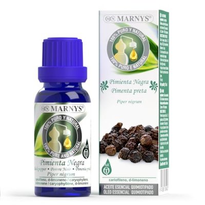 MARNYS  Huile essentielle de poivre noire 100% pur chimiotyp&eacute; 15 ml
