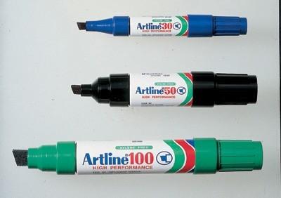 ARTLINE Marqueur  100 pointe feutre acrylique biseaut&eacute;e 7,5/12mm bleu