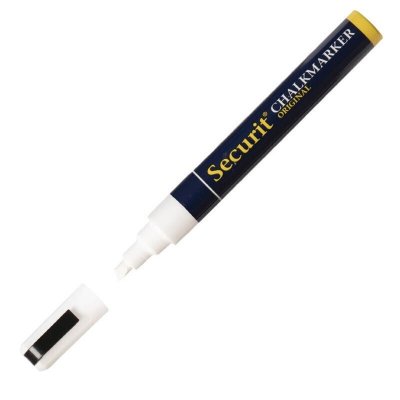 SECURIT Marqueur craie effa&ccedil;able pour ardoise  6 mm - Blanc