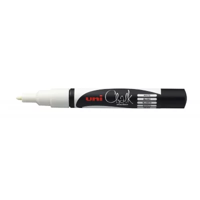 UNIBALL Marqueur craie  Chalkmarker - pointe ogive fine - blanc
