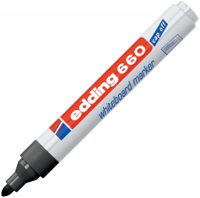 EDDING Marqueur  660 - effa&ccedil;able &agrave; sec - pointe ogive - noir