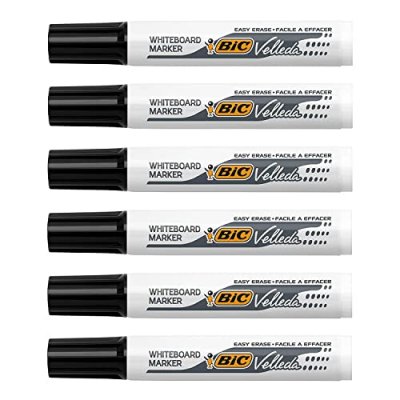 BIC Marqueur effa&ccedil;able &agrave; sec  Velleda 1791 - pointe biseaut&eacute;e - noir