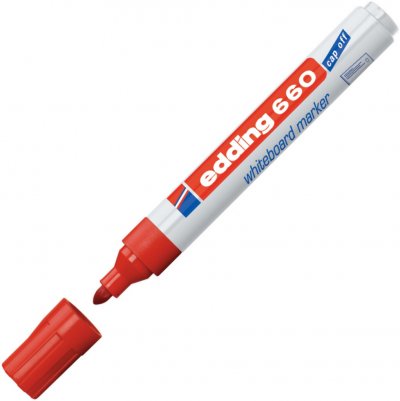 EDDING Marqueur effa&ccedil;able &agrave; sec pointe ogive Rouge E-660 - Lot de 12