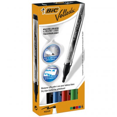 VELLEDA Marqueur Effa&ccedil;able - Bic  Pocket - Assortis