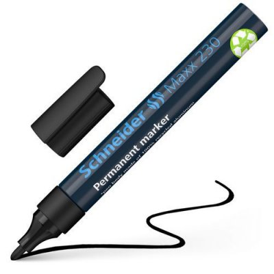 SCHNEIDER Marqueur maxx stylos  230, rechargeable, 1-3 mm, noir