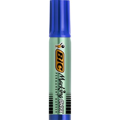 BIC Marqueur permanent  Onyx Marker standard 1481 - pointe biseaut&eacute;e bleu