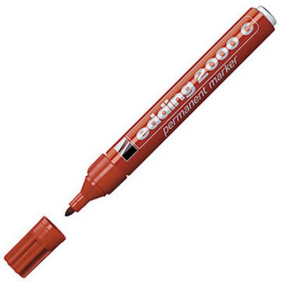 EDDING Marqueur Permanent E,2000c Pointe Ogive 1,5 , 3 Mm Rouge