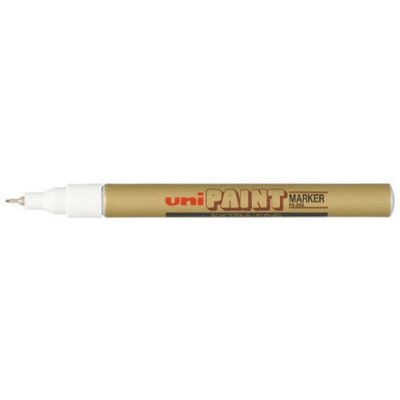 UNI BALL Marqueur Permanent Paint Pointe Calibr&eacute;e Or
