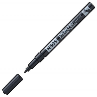 PENTEL Marqueur permanent  N50S - pointe ogive trait 1 mm - noir