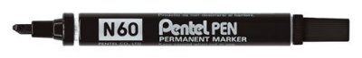 PENTEL Marqueur permanent  N60 - Pointe biseaut&eacute;e 3,9 - 5,7 mm - Noir
