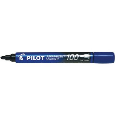 PILOT Marqueur permanent  Marker 100 - pointe conique fine - bleu