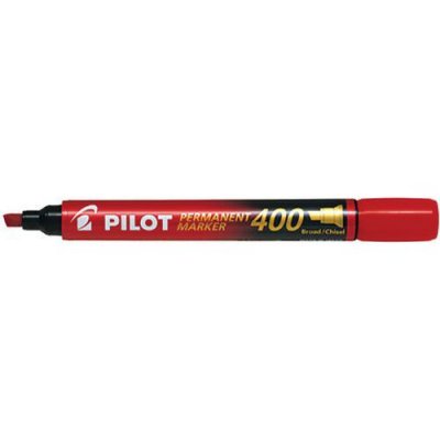 PILOT Marqueur permanent  Market 400 - pointe biseaut&eacute;e large - rouge