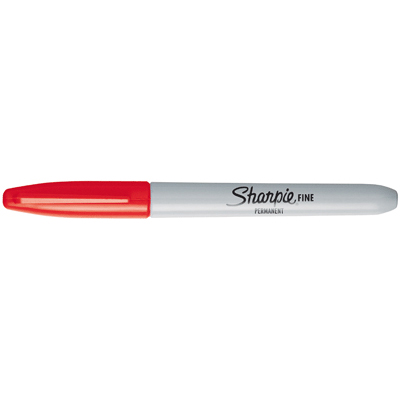 SHARPIE Marqueur permanent  - pointe ogive fine - Rouge