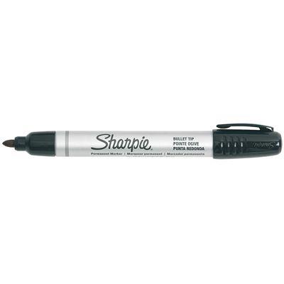 SHARPIE Marqueur permanent  - pointe ogive moyenne - corps m&eacute;tal - noir