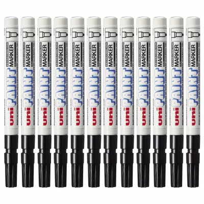 UNI BALL Marqueur permanent uni-ball paint px-21l noir 12 unit&eacute;s