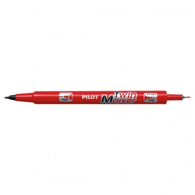 Marqueur Pilot Begreen Twin Rouge pointe fine / extra fine