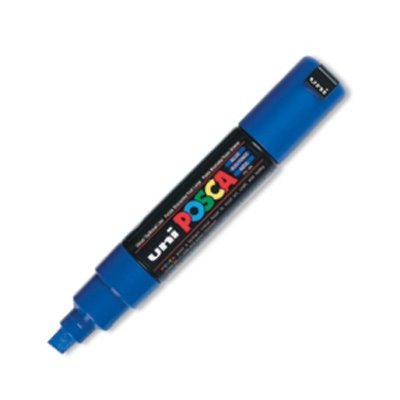 POSCA Marqueur  pointe biseaut&eacutee large Bleu fonc&eacute