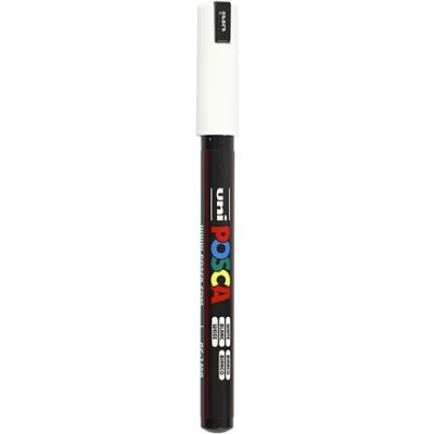 POSCA Marqueur Pte calibr&eacute;e extra-fine  PC1MR 0,7mm Blanc