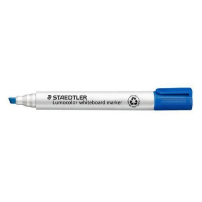 STAEDTLER Marqueur  Lumocolor 351B - pointe biseaut&eacute;e - effa&ccedil;able bleu