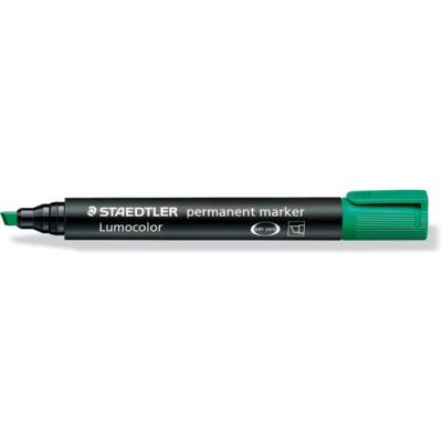 STAEDTLER Marqueur  permanent pointe biseautee lumocolor vert