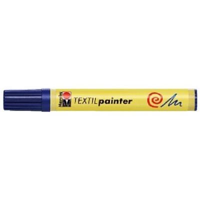MARABU Marqueur textil painter trac&eacute; 2-4 mm bleu fonc&eacute;  011703053