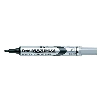PENTEL Marqueurs &agrave; craie liquide  maxiflo mwl-5s noir 12 unit&eacute;s