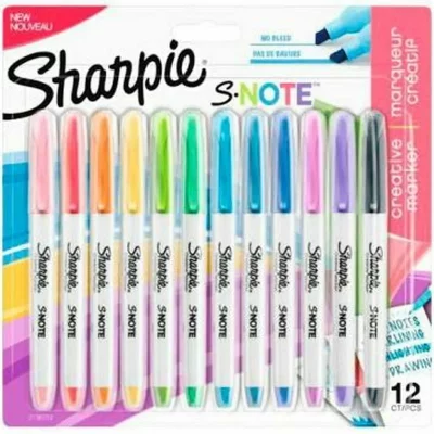 SHARPIE Marqueurs Blister Snote 12 Unit&eacute;s Couleurs Assorties  2138233