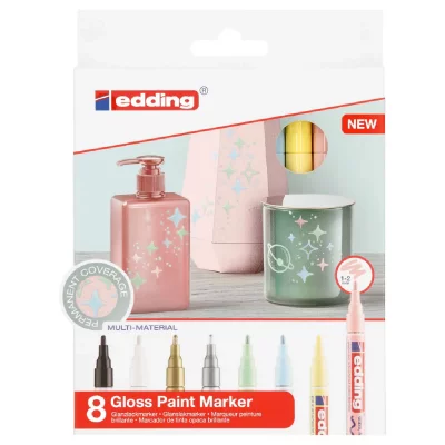 EDDING Marqueurs Peinture  751 Pointe Fine - M&eacute;tallique - 8 pcs