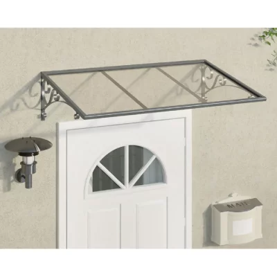 PALRAM CANOPIA Marquise transparente 88x135,5cm gris - 702697 - V&eacute;nus 1350 - PALRAM