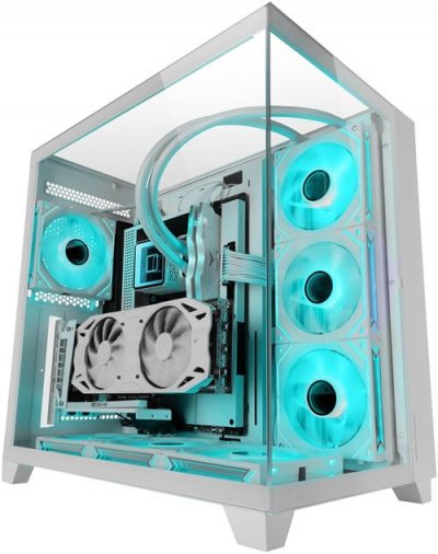 MARS GAMING  MC-3CW Midi Tower Blanc - Neuf
