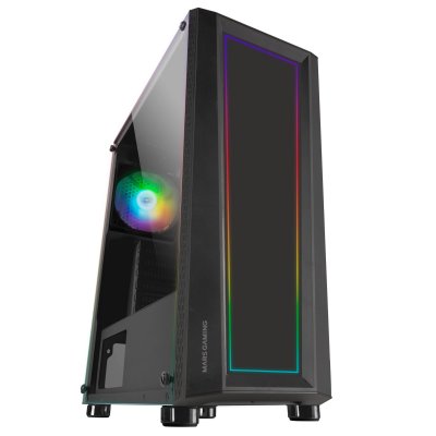 MARS GAMING  mc-art frgb cristal templado usb 3. 0 negra