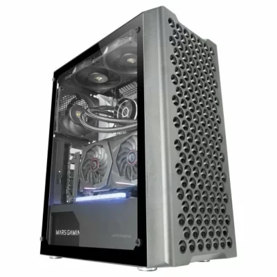 MARS GAMING  Mc-ipro Professional Atx Case Grille Avant 3D Verre Tremp&eacute; Ventilateur Fdb 12cm Noir
