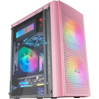 MARS GAMING  Mc300 Crystal Tower Case Rose