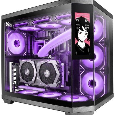 MARS GAMING  MC3TCORELCD unit&eacute; centrale Midi Tower Noir - Neuf