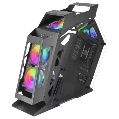 MARS GAMING  mc61 cristal templado usb 3. 2 negra