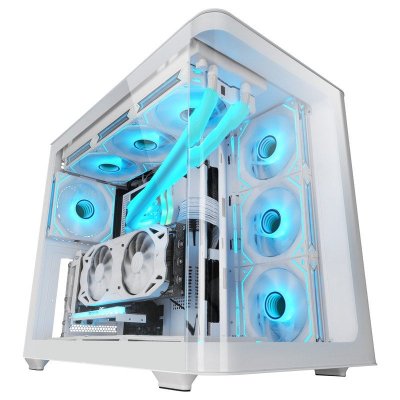 MARS GAMING  MCFUSION Midi Tower Blanc - Neuf