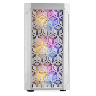 MARS GAMING  Mcmesh 360&ordm; Tower Case Blanc