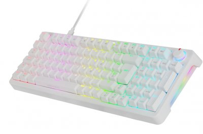 MARS GAMING  MKPROWYFR clavier USB AZERTY Fran&ccedil;ais Blanc - Neuf