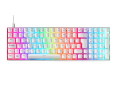 MARS GAMING  MKULTRA clavier USB AZERTY Fran&ccedil;ais Blanc